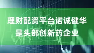 理财配资平台诺诚健华是头部创新药企业