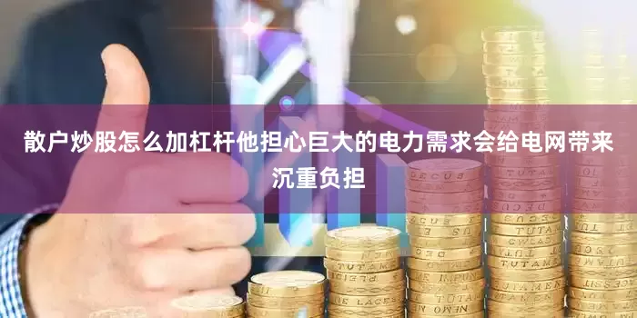 散户炒股怎么加杠杆他担心巨大的电力需求会给电网带来沉重负担